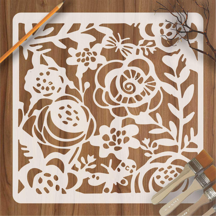 Bee Flower Diy Layering Reusable Stencil For Canvas And Wall Painting - imartdecor.com