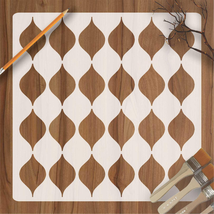 Japanese Pattern Reusable Stencil for Canvas and wall painting - imartdecor.com