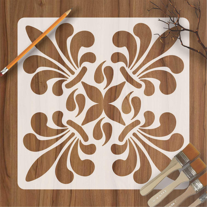Patel Tile Reusable Stencil for Canvas and wall painting - imartdecor.com