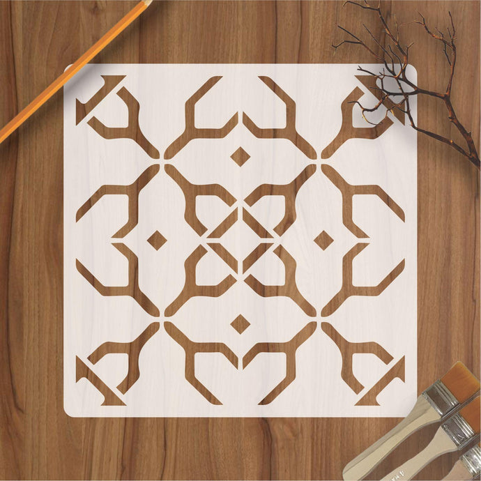 Brocatelle Pattern Reusable Stencil For Canvas And Wall Painting - imartdecor.com