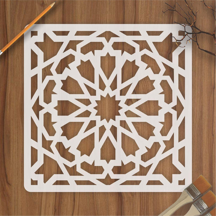 Moroccan Pattern Reusable Stencil For Canvas And Wall Painting - imartdecor.com