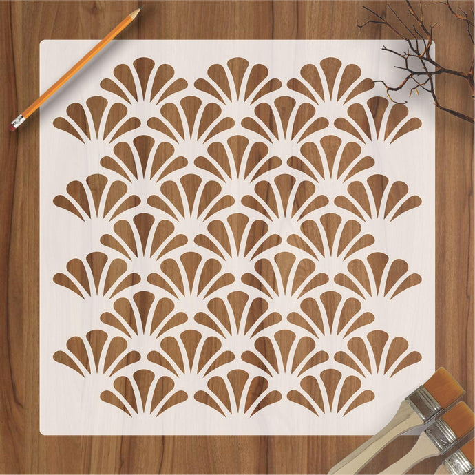 Seamless Geometric Pattern Reusable Stencil For Canvas And Wall Painting - imartdecor.com