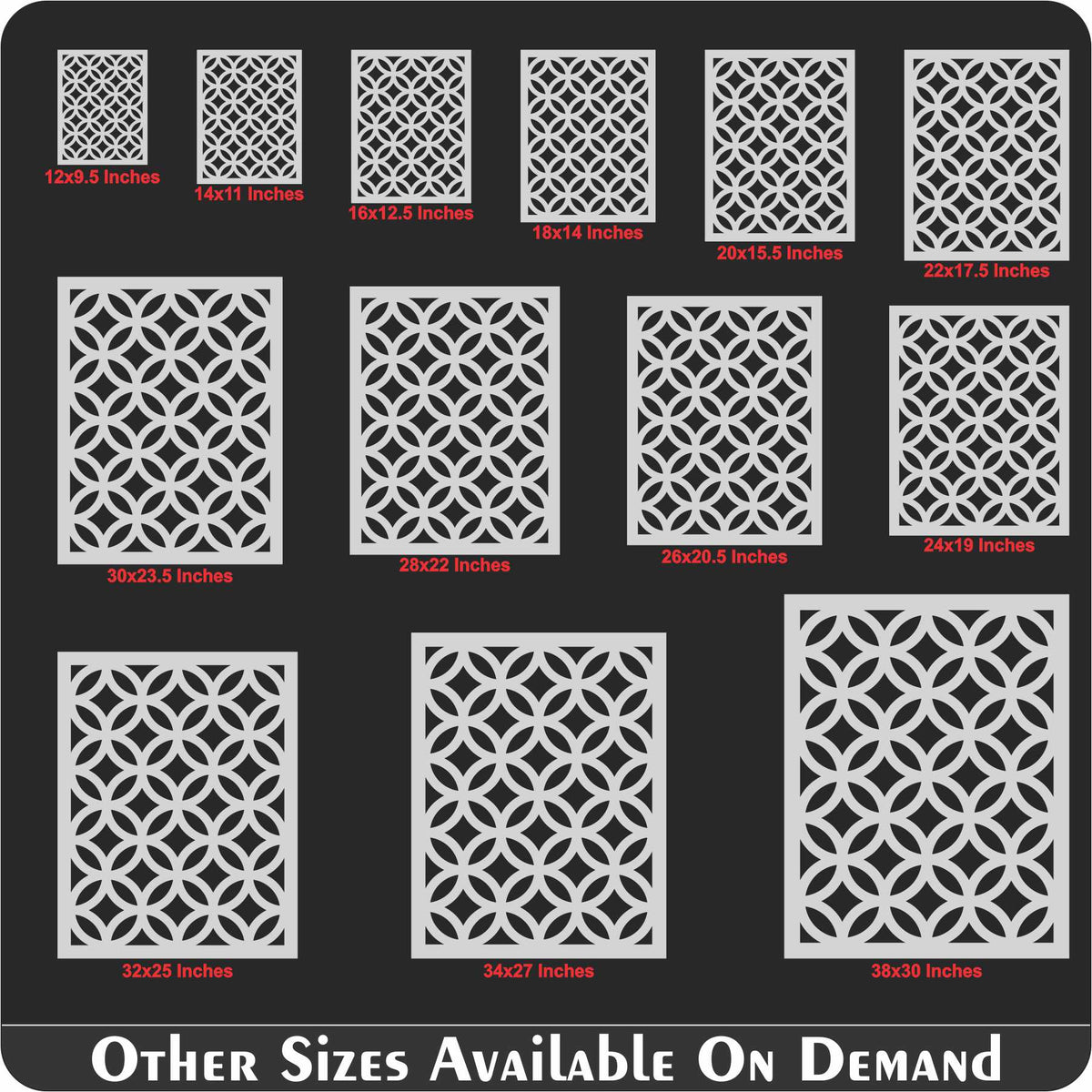 Circule And Diamond Pattern Reusable Stencil For Canvas And Wall Paint ...