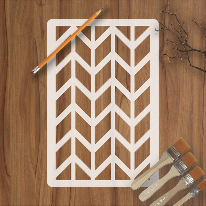 Chevron Pattern Reusable Stencil For Canvas And Wall Painting - imartdecor.com