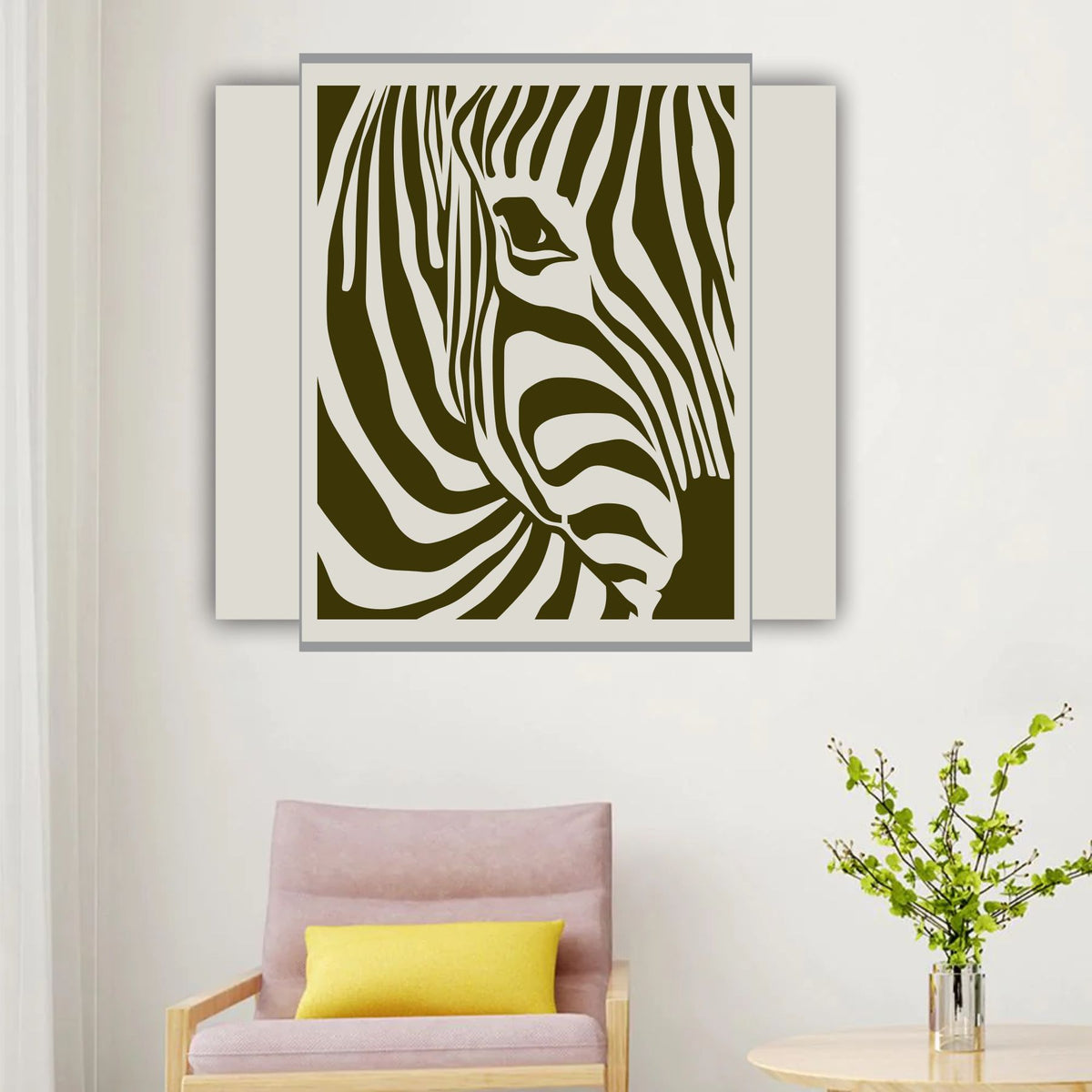 Zebra Face Reusable Stencil For Canvas And Wall Painting.ID#222 ...