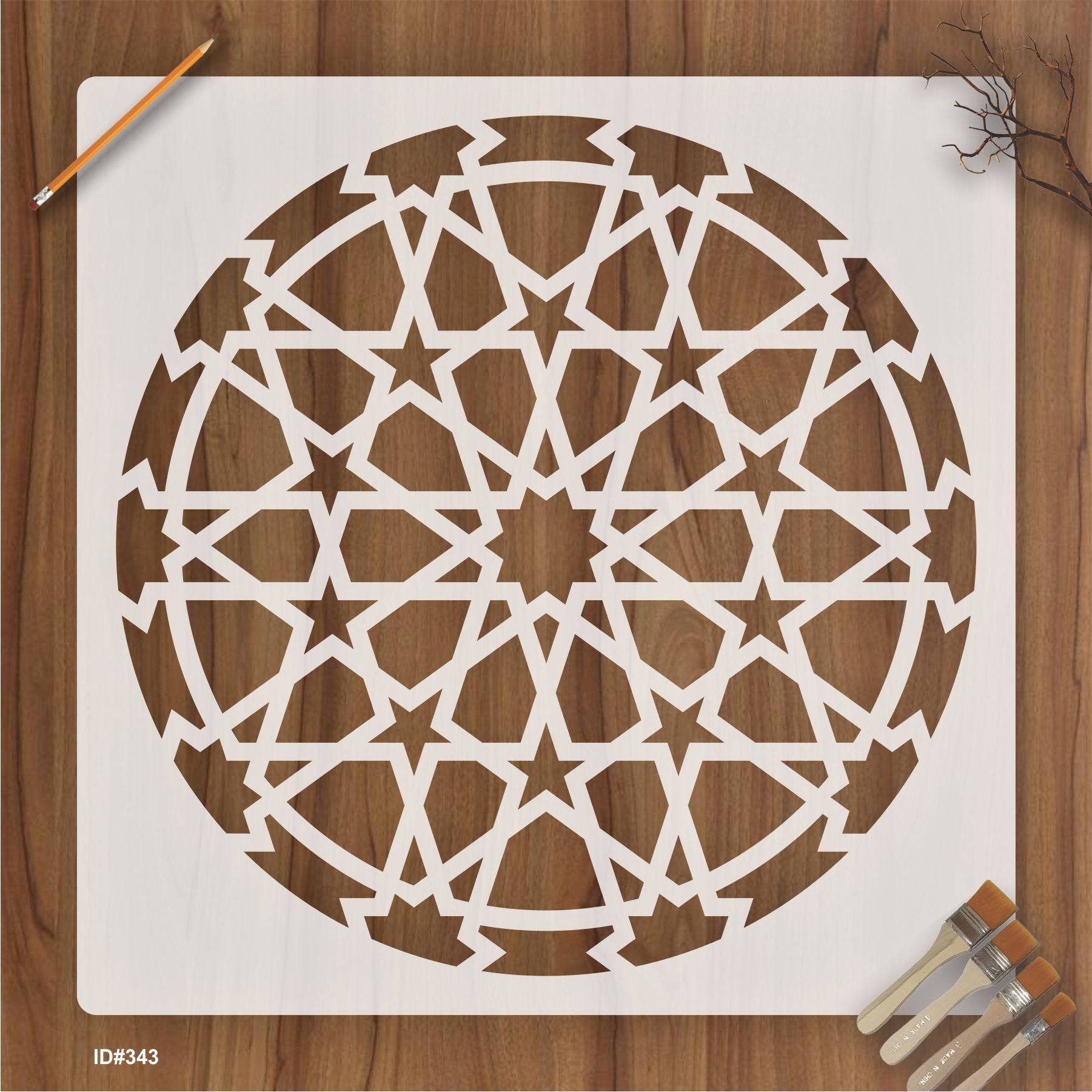 Islamic Art Geometric Design Stencil Reusable Stencil For Canvas And W ...