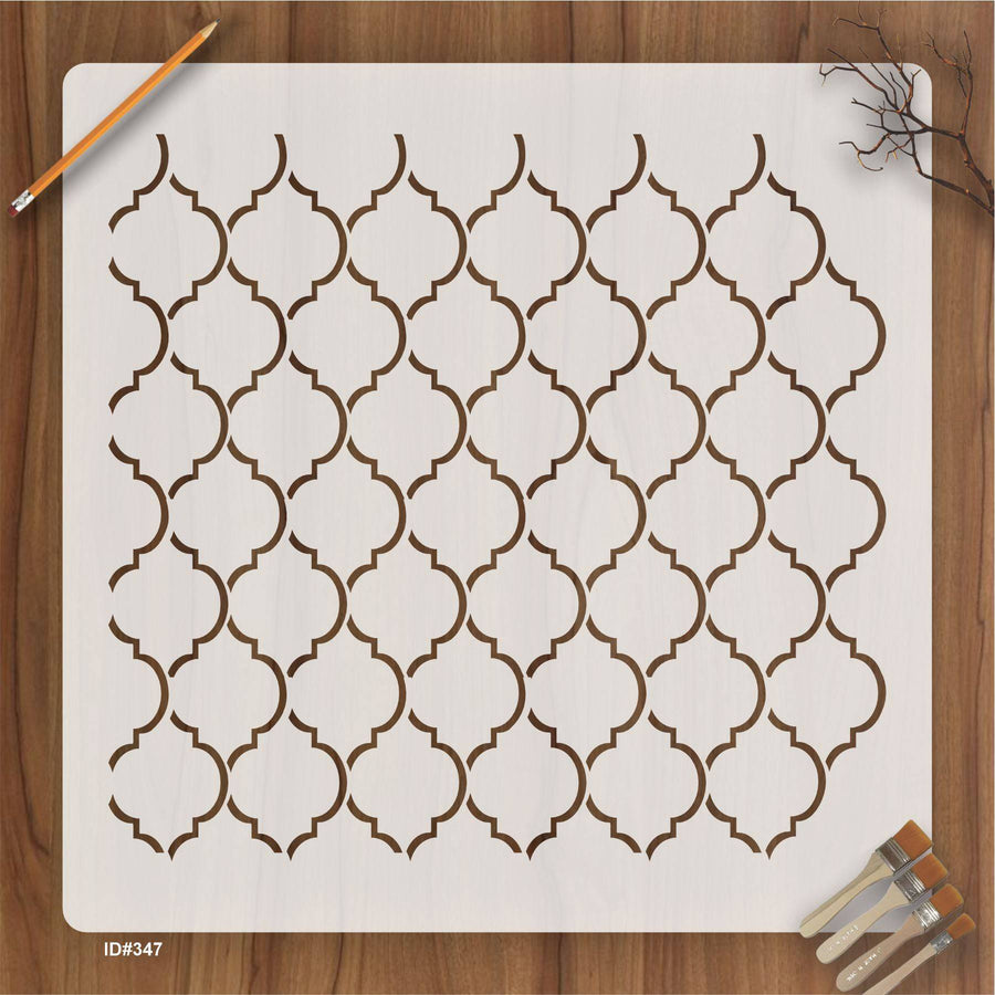 Moroccan Line Pattern Moroccan Fabric Reusable Stencil For Canvas And Wall Painting.ID #347 - imartdecor.com