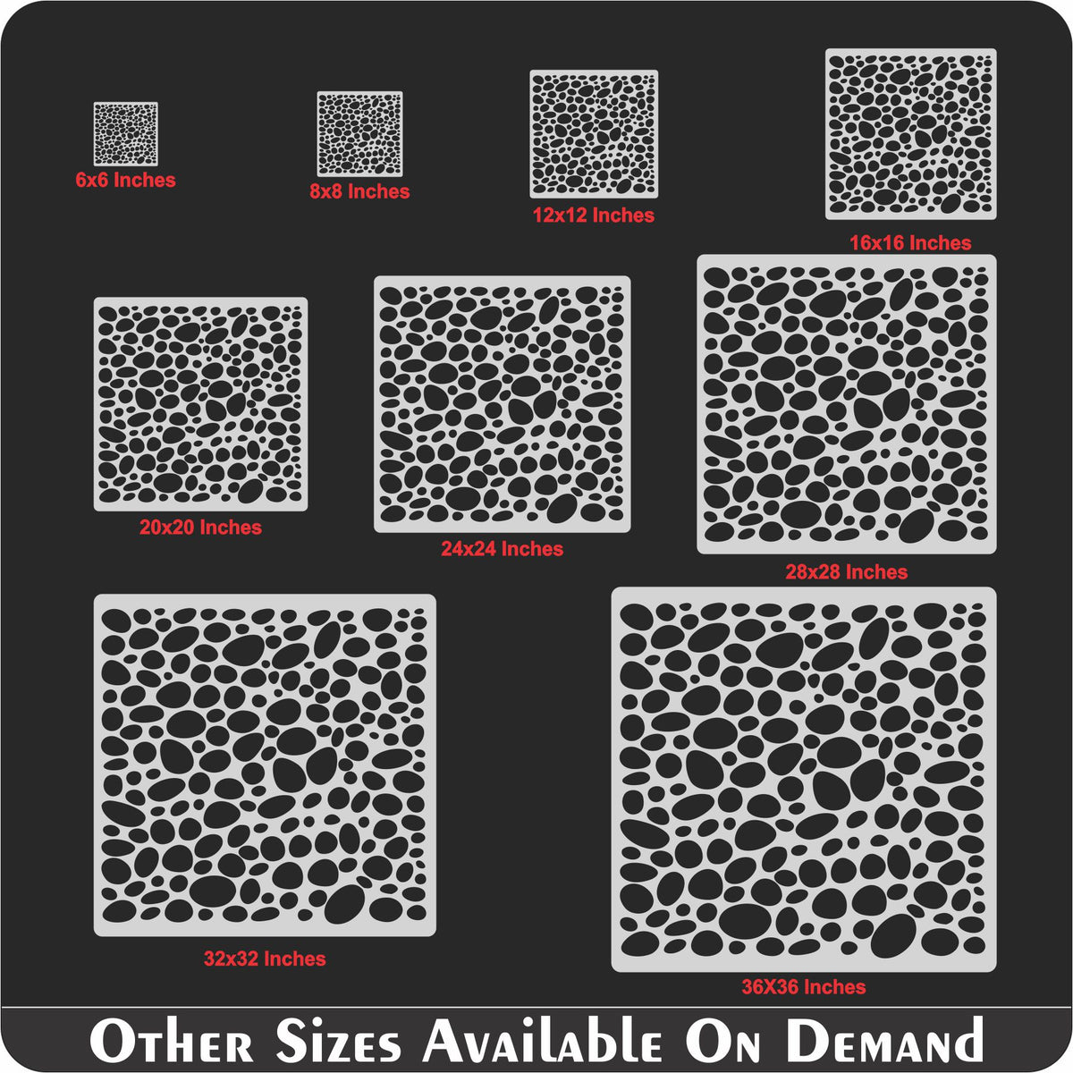 Stone Repeat Pattern Stencil Reusable Stencil For Canvas And Wall Pain ...