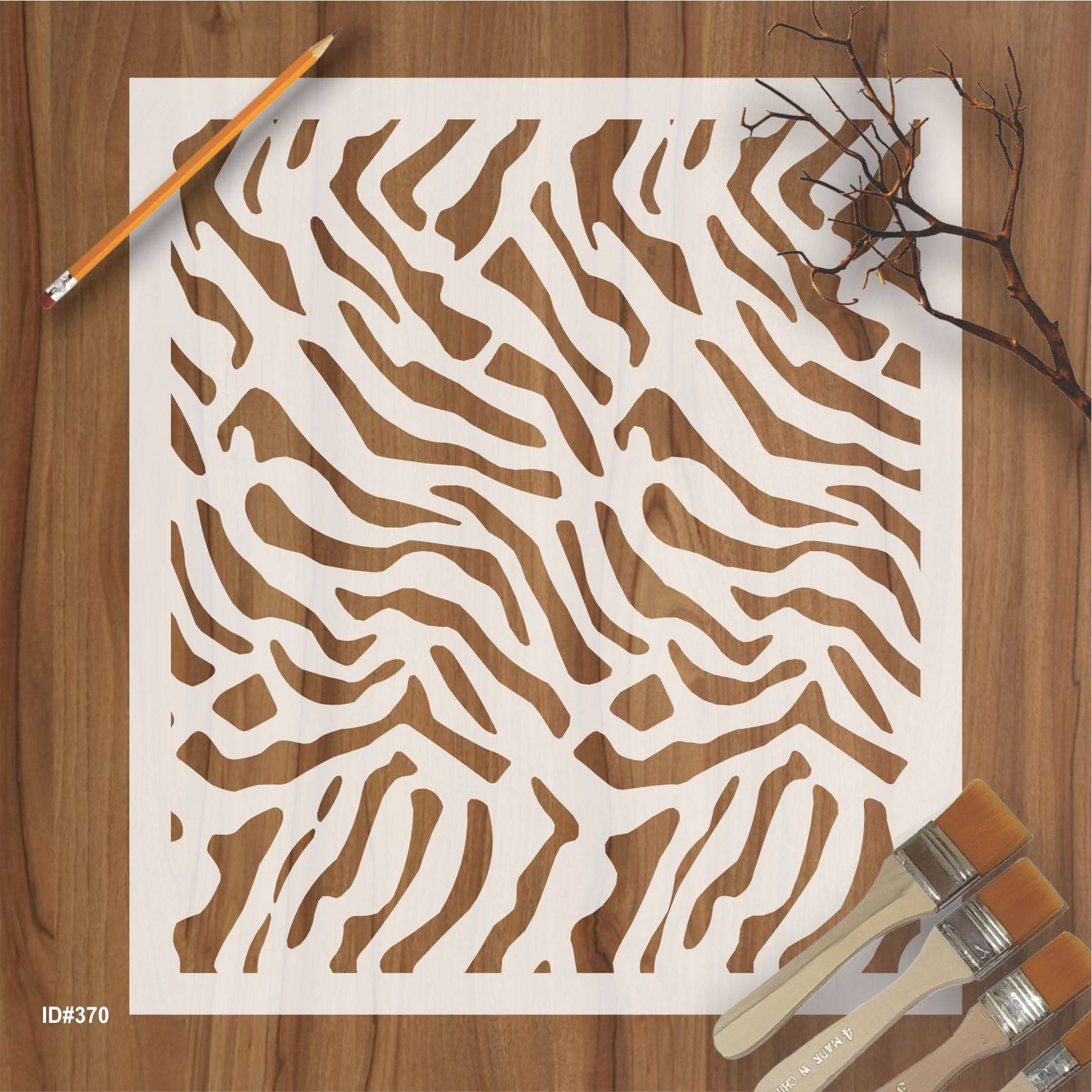 Zebra Stripes Pattren Stencil Reusable Stencil For Canvas And Wall Pai ...
