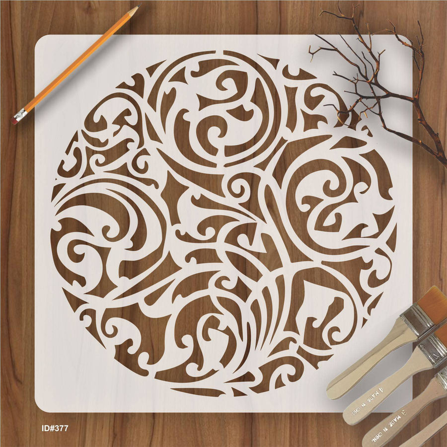 Mandala Pattern Stencil  Reusable Stencil For Canvas And Wall Painting.ID# 377 - imartdecor.com