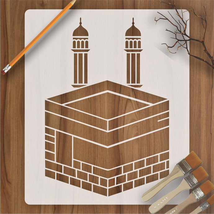 KAABA Stencils Islamic Reusable Stencil for Canvas and wall Painting - imartdecor.com