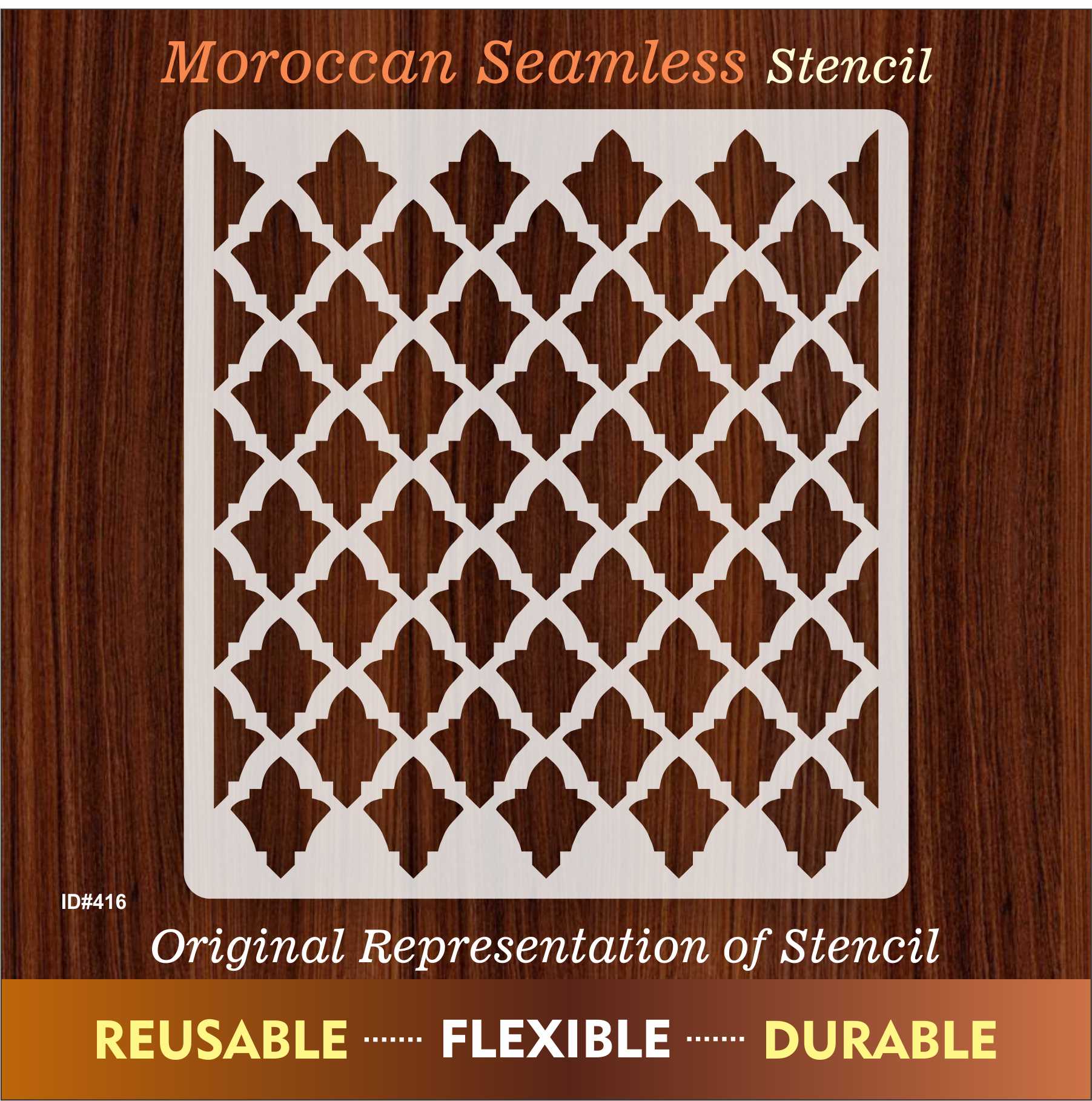 Moroccan Seamless Pattren Reusable Stencil For Canvas And Wall Paintin ...