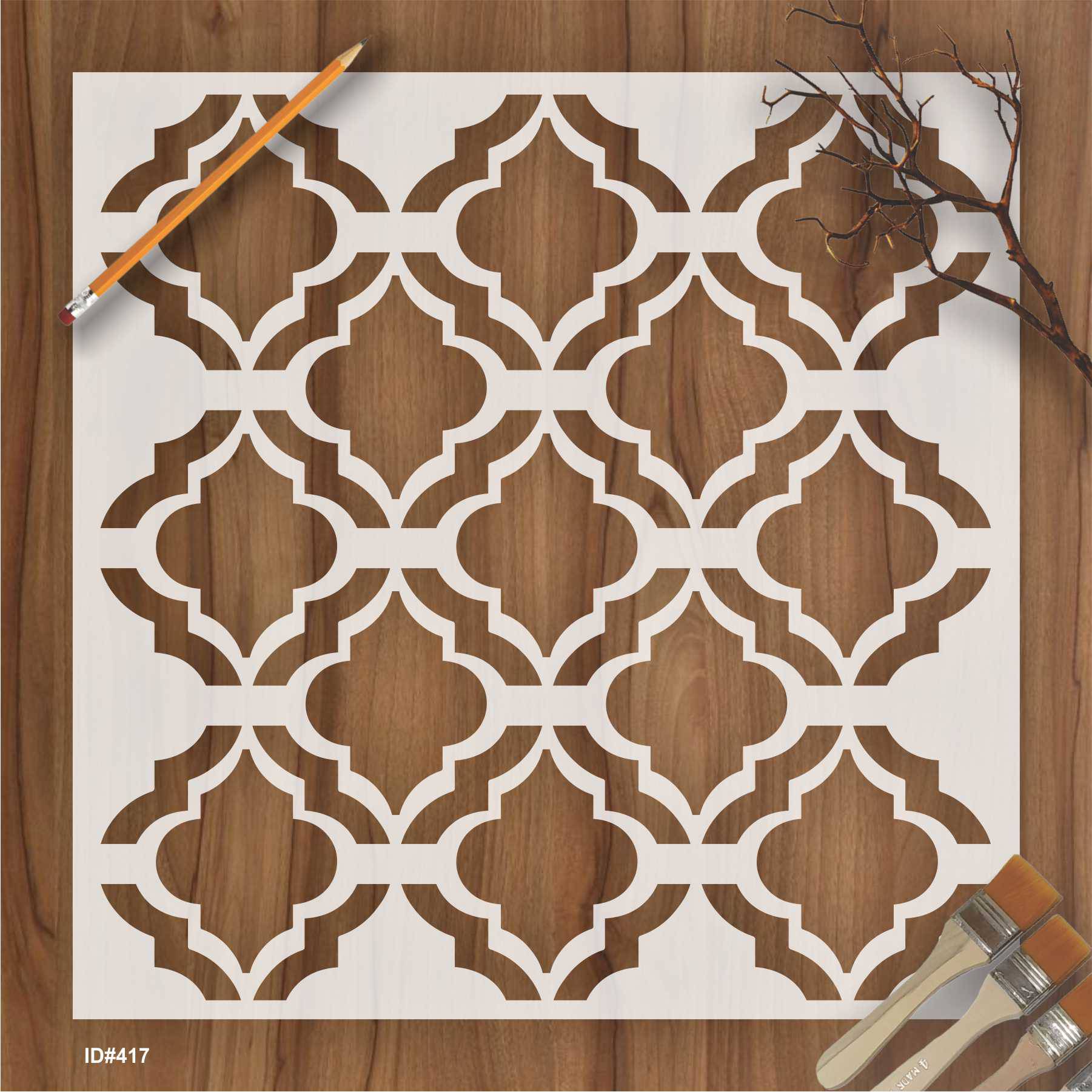 Double Pattern Moroccan stencil Reusable Stencil For Canvas And Wall P ...