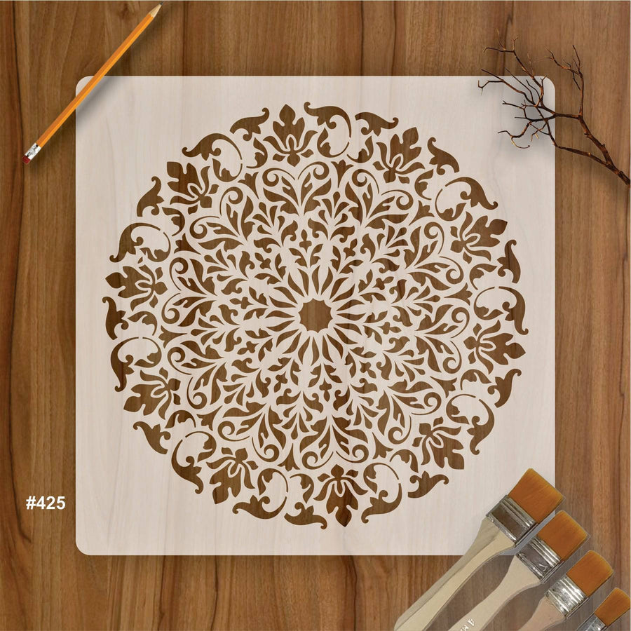 Desen Mandala Reusable Stencil For Canvas And Wall Painting.ID# 425 - imartdecor.com