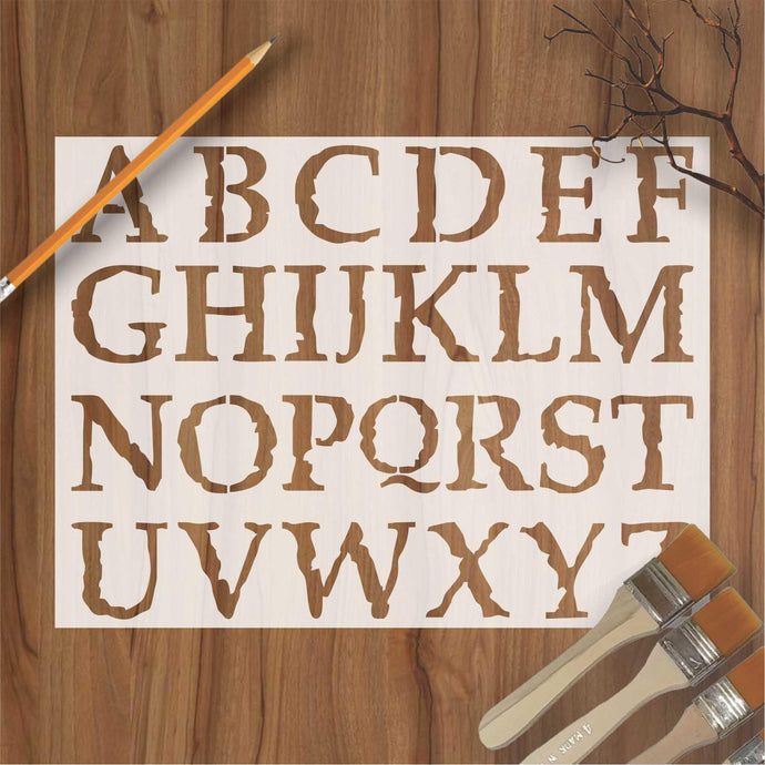 Capital Alphabets Reusable Stencil for Canvas and wall painting - imartdecor.com