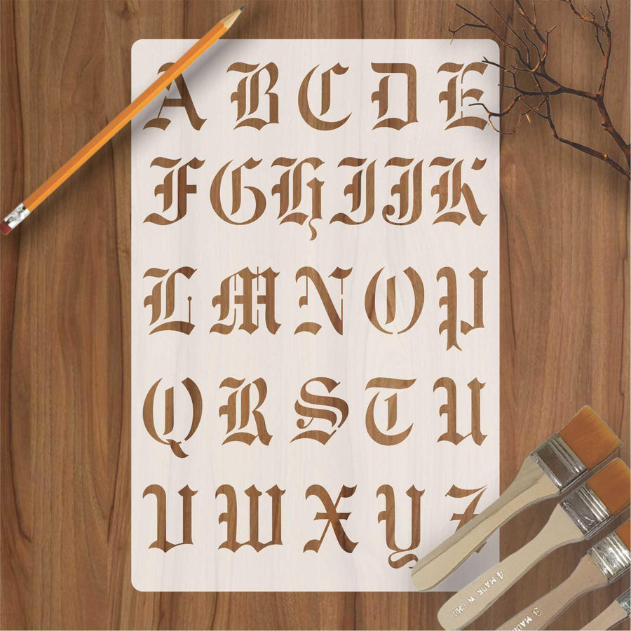 Capital Alphabets Reusable Stencil for Canvas and wall painting - imartdecor.com