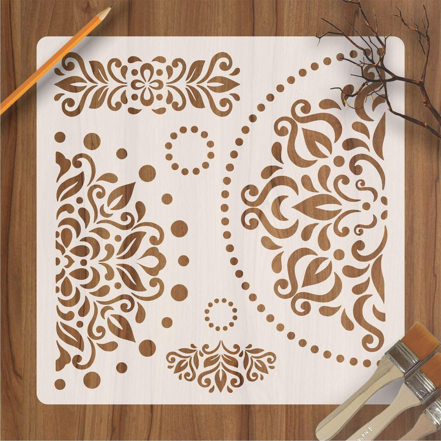 Mandala Reusable Stencil For Canvas And Wall Painting - imartdecor.com