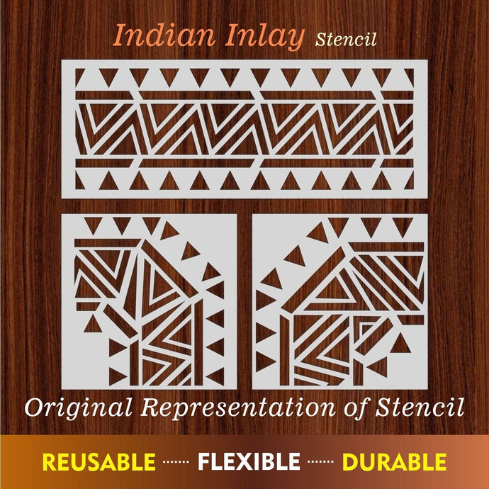 Indian Inlay(furniture and fabric) Reusable Stencil For Canvas And Wall Painting - imartdecor.com