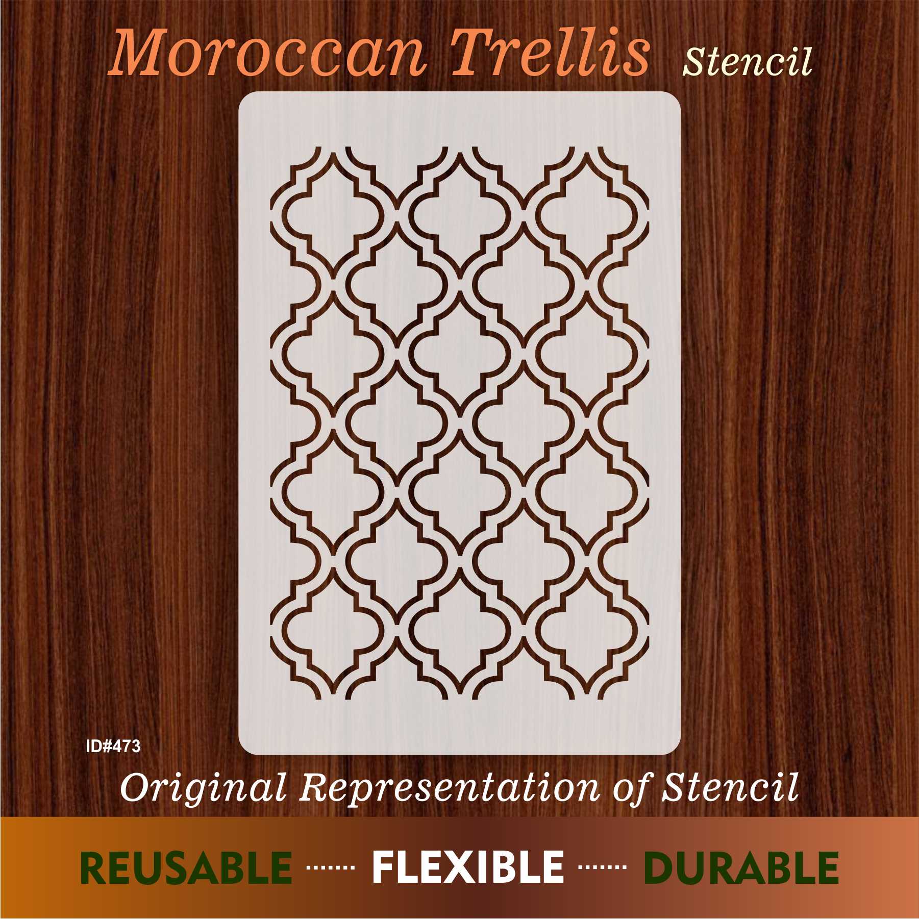 Moroccan Trellis Reusable Stencil For Canvas And Wall Painting.ID #473 ...