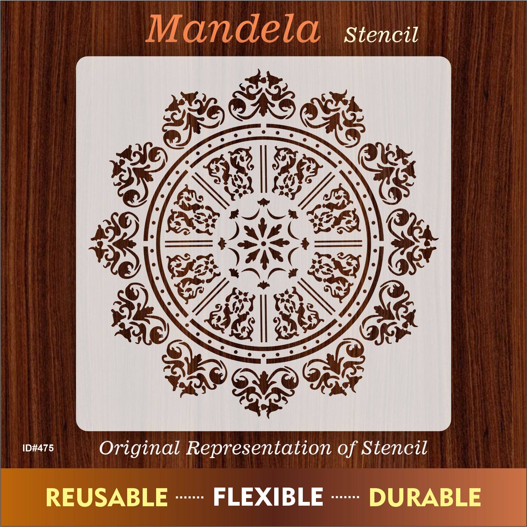 Mandela Reusable Stencil For Canvas And Wall Painting ID #477 ...