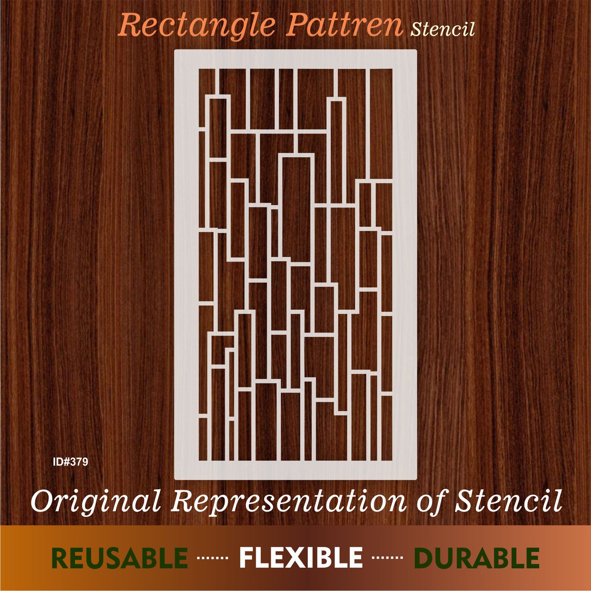 Rectangular Stencil Pattern Rectangle Pattren Reusable Stencil For Canvas And Wall Painting. ID #4 ...