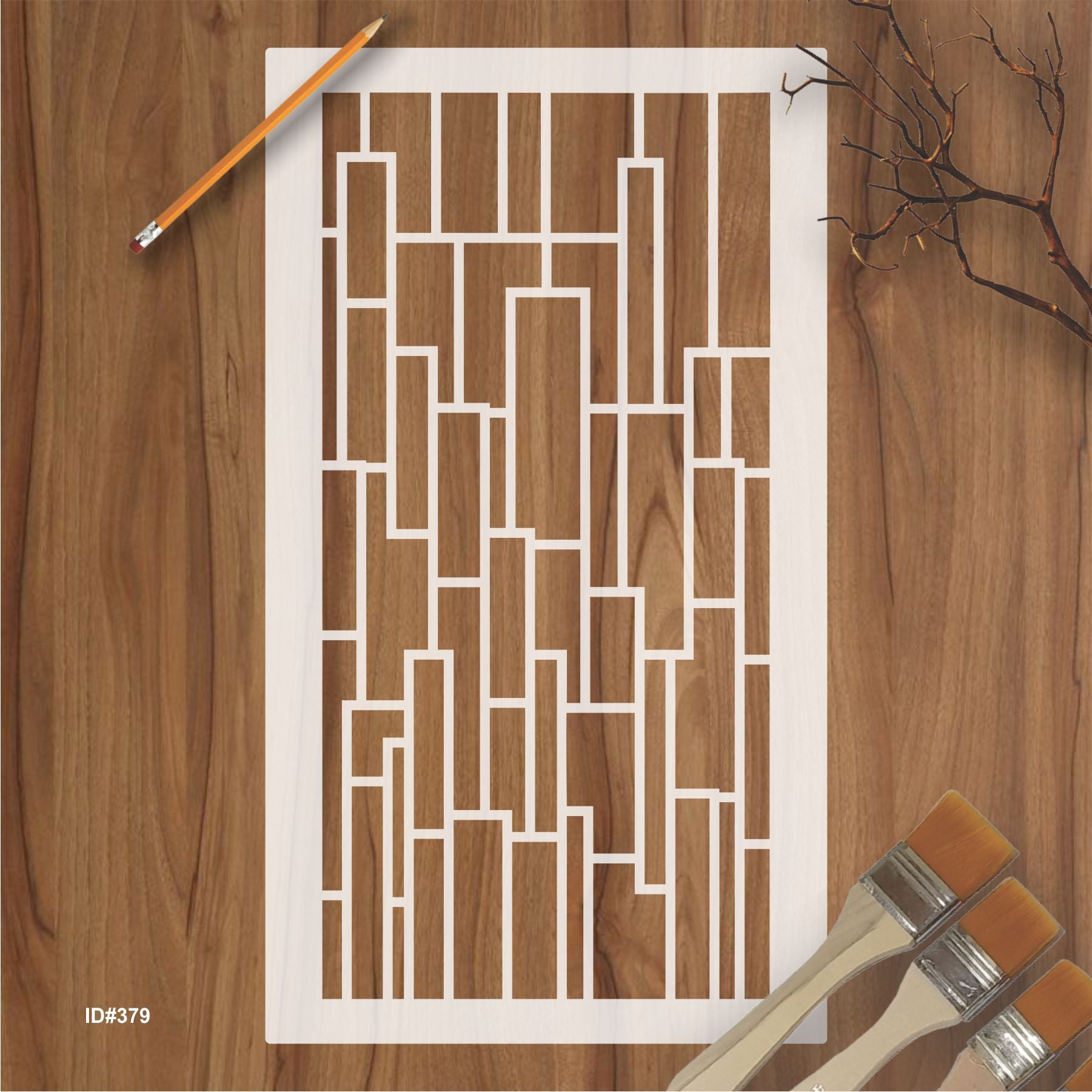 Rectangular Stencil Pattern Rectangle Pattren Reusable Stencil For Canvas And Wall Painting. ID #4 ...