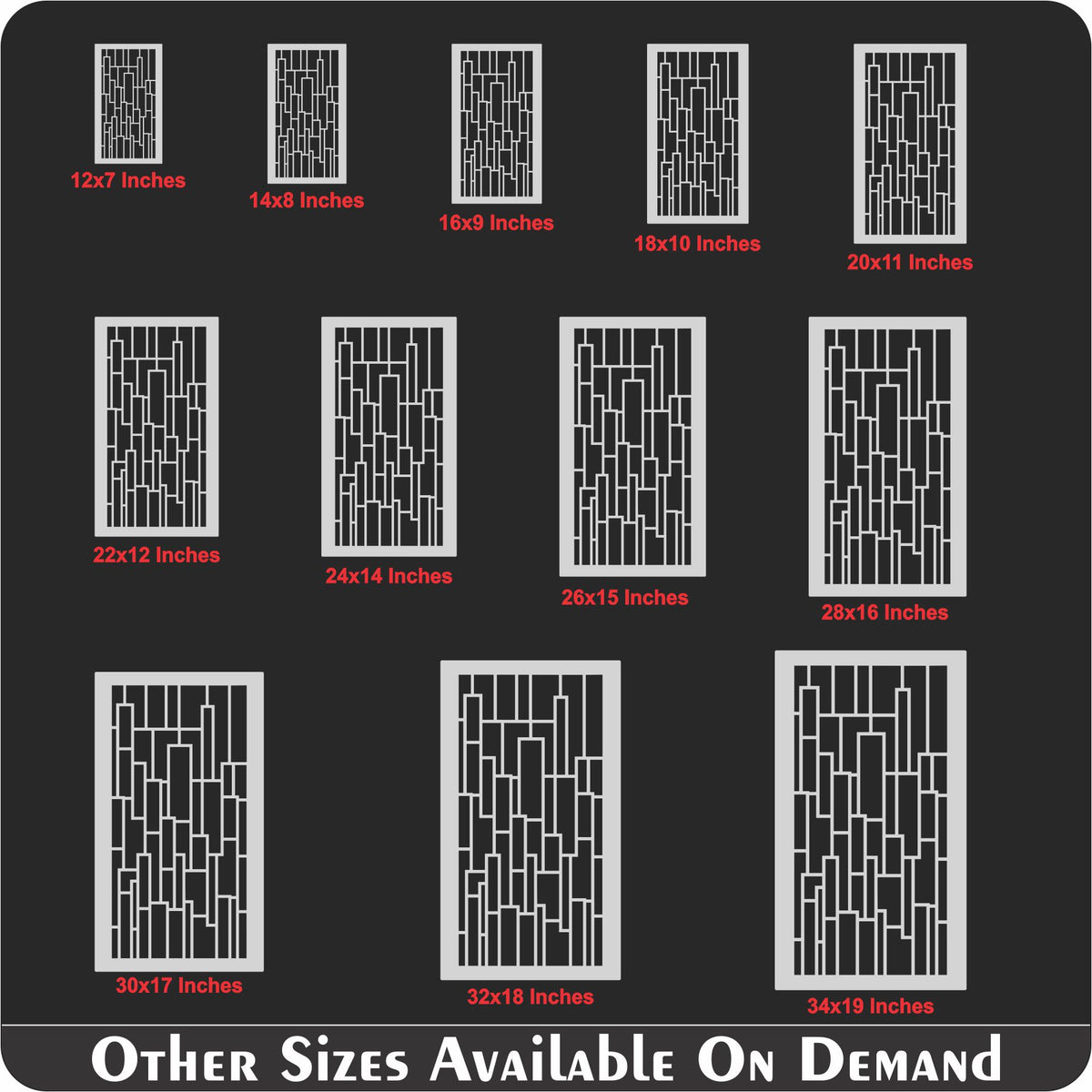 Rectangular Stencil Pattern Rectangle Pattren Reusable Stencil For Canvas And Wall Painting. ID #4 ...