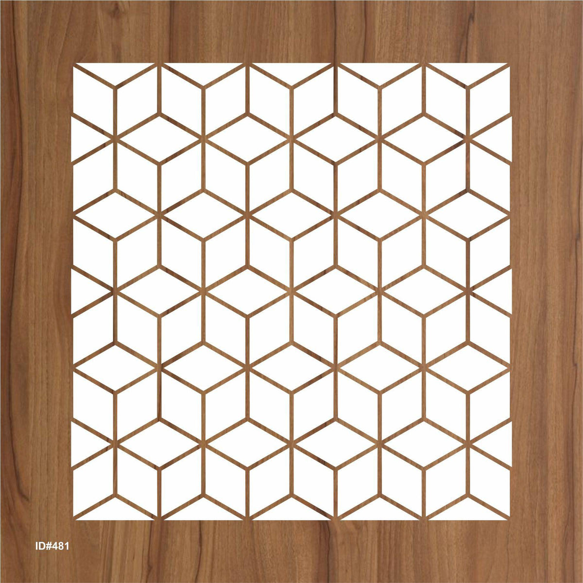 Parametric Cube Reusable Stencil For Canvas And Wall Painting.ID #481 ...