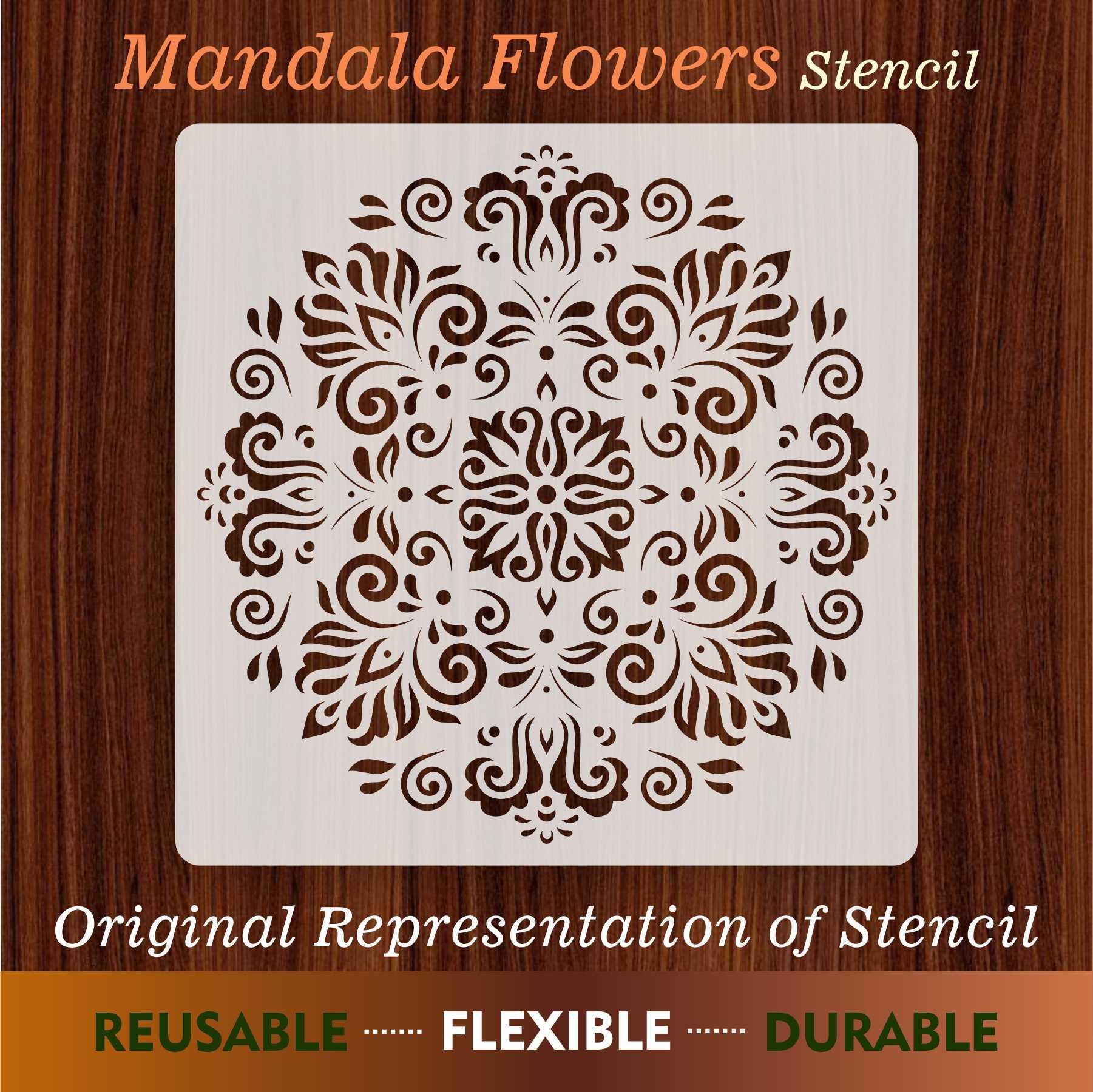 Mandala Reusable Stencil for Canvas and wall painting.ID#96 ...